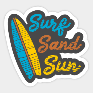 Surf Sand Sun Beach Vibes Sticker